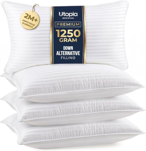 Utopia Bedding Hotel Bed Pillows for Sleeping, Pillows King Size Set of 4 - size: King (Pack of 4)