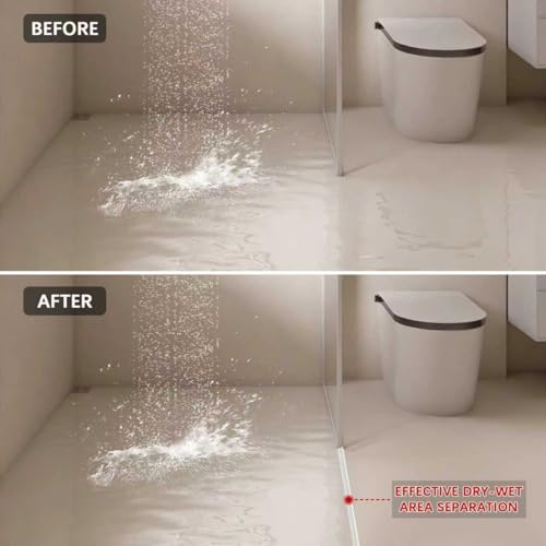 39Inch Shower Door Water Guard, Silicone Shower Threshold Water Dam