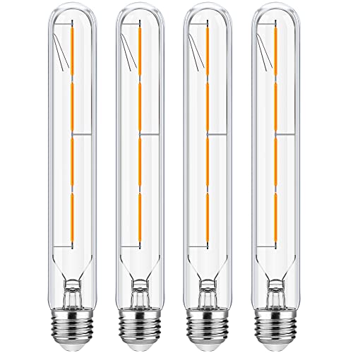 T10 Led Long Bulbs,4W Dimmable Tubular Bulb,40 Watt Equivalent,E26 Edison Style Vintage LED Filament Light Bulb,3000K Soft White,8.9in(225mm),4-Pack. - color: 4w=40w 3000k 8.9in