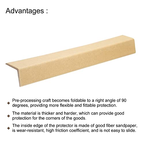PATIKIL Adjustable Cardboard Corner Protector Package Frame Protectors L Shaped 300x30mm Thick 3mm for Art, Packing, Shipping, Pack of 50 - size: 300x30mm