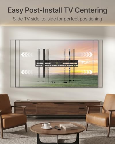 monTEK Heavy Duty Fixed TV Wall Mount for 50-100 Inch TVs up to 200 lbs - size: 50-100'' F
