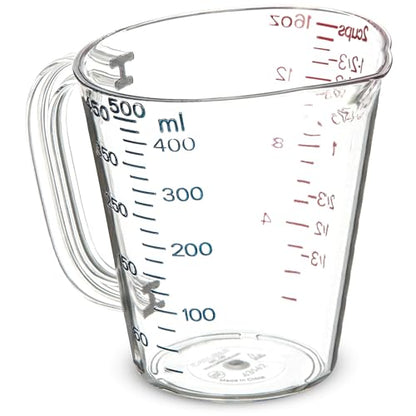 Carlisle FoodService Products 4314307 Commercial Plastic Measuring Cup, 1 Quart, Clear (Pack of 6) - size: 1 Quart, style: 6 Pack