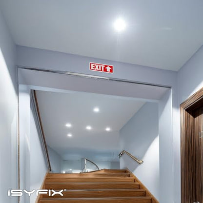 iSYFIX Exit Signs, 2 Pack, 12x4 Inch, Directional Up Arrow - color: Plastic Up, size: 2 Pk 12x4