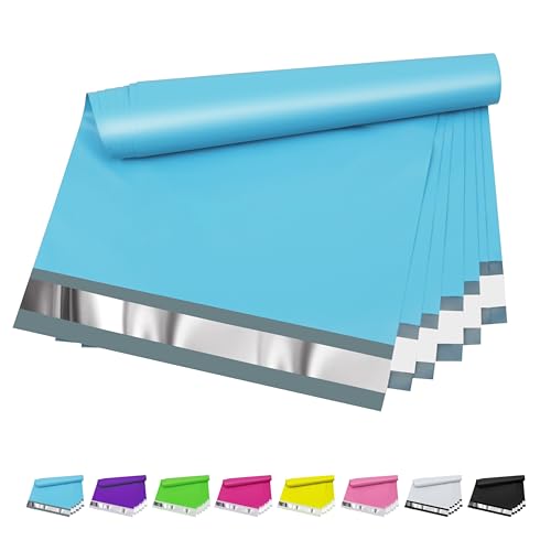 Poly Mailers 9 x 12 Inch, 100 Count, Blue 2.4 Mil Self-Seal Bags - color: Blue, size: 9x12 Inch 100 Pcs