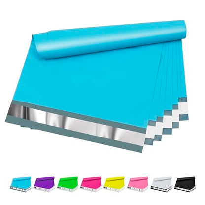 Poly Mailers 9 x 12 Inch, 100 Count, Blue 2.4 Mil Self-Seal Bags - color: Blue, size: 9x12 Inch 100 Pcs