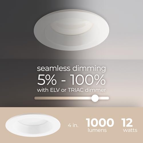 Builder Essential 2.5in Cutout 550 Lumens Round LED Recessed Light and Housing for Remodel or New Construction with Regressed Trim 3-P Mode 4W-6W-8W, 5-CCT 2700-3000-3500-4000-5000K in White - size: 3in Size, 550 Lumens