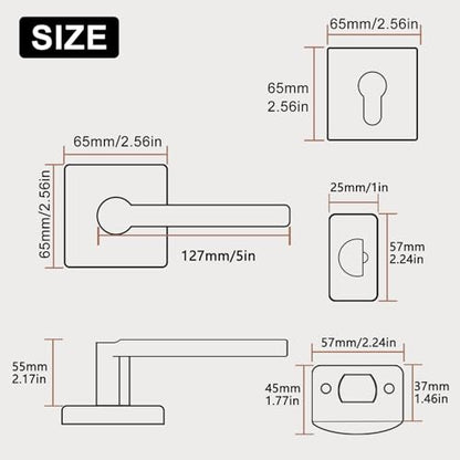 1 Set Front Exterior Door Lock Set with Entry Lever, Keyed Alike - size: 1 Pack, style: Deadbolt+Entry Lever