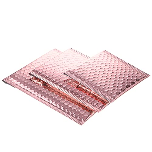 Outus 50 Pcs Bubble Mailers 3 Sizes, Bubble Shipping Envelopes, Rose Gold - color: Rose Gold
