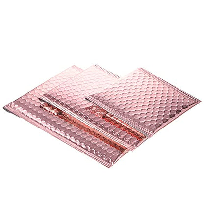 Outus 50 Pcs Bubble Mailers 3 Sizes, Bubble Shipping Envelopes, Rose Gold - color: Rose Gold
