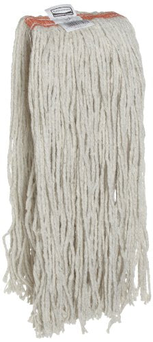Rubbermaid Commercial Cut End Cotton Mop White Premium Heavy Duty Mop Head Wring and Rinse, 20 Oz. (Pack of 12) - size: 20 Oz. (Pack of 12), style: Single