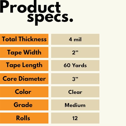 PSBM Filament Tape, 12 Rolls, 4 Mil Thick, 2 Inch Wide, 60 Yards Per Roll, Total 720 Yards, High Tensile Strength, Fiberglass Reinforced, Ideal for Bundling, Sealing, Palletizing & Securing - size: 2" - 2 Case, style: 105 lb/in