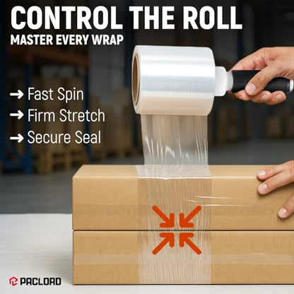Stretch Wrap Plastic Handle with Rubber Grip, Pack of 1