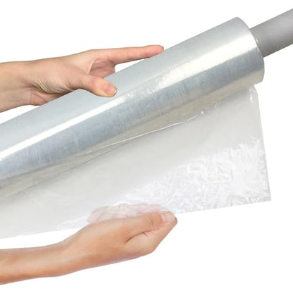 Stretch Film/Wrap, 20" x 1000' 80G With Handle, 4-Pack, Clear - size: Large Wrap 20" x 1000' 80G With Handle - 4-Pack