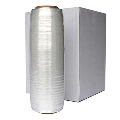 Gpack Pre Stretch wrap Film 15" x 1500' Pre stretched Plastic film with Folded Edge, Clear Hand Pre-Stretched Wrap Film 8.6 micron Shrink Wrap Film Plastic Pallet Wrap 4 Rolls Pack