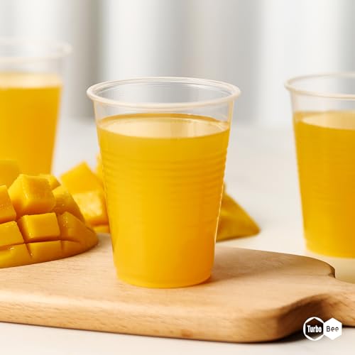 Turbo Bee 5oz Disposable Plastic Cups 500 Pack - Small Drinking & Sample Cups, Bulk Multi-Use Tumblers for Beverages, Mini Desserts, Home, School, Parties, or Commercial Use - size: 5 Ounces