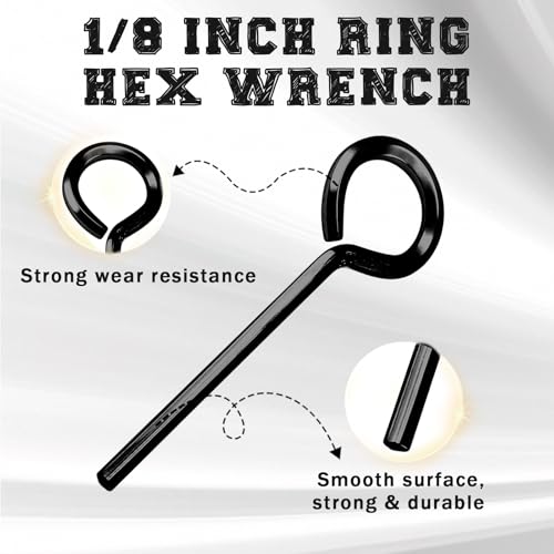 1/8 inch Hex Dogging Key, Black, 12 Pcs - color: Black, size: 1/8