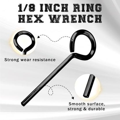 1/8 inch Hex Dogging Key, Black, 12 Pcs - color: Black, size: 1/8