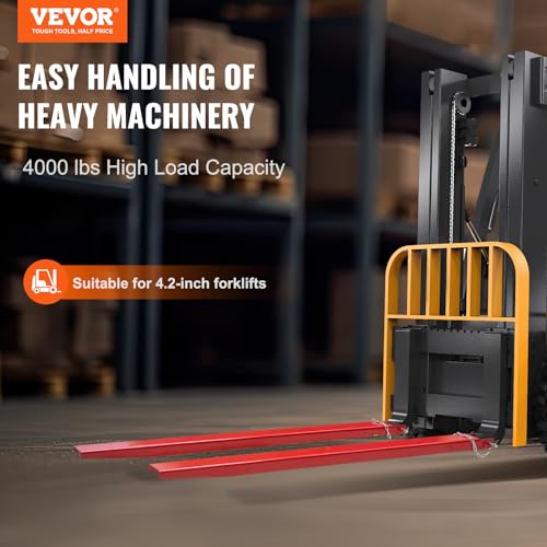 VEVOR Pallet Fork Extensions 82" Length 4.5" Width Heavy Duty Carbon Steel - size: ‎82 x 4.5 Inch