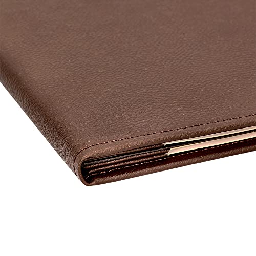 Menu Covers Made of Premium Faux Leather (10-Pack) - 8.5" X 14" (Brown, 4 Views) - color: Brown, size: 4 Views