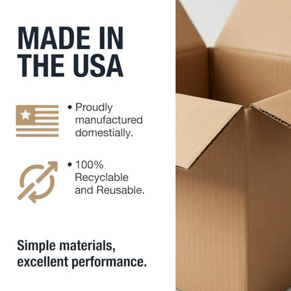 Shipping Boxes 15"L x 10"W x 5"H (25-Pack) | Flat Corrugated Cardboard Single-Wall Medium Kraft Boxes for Moving, Packing and Storage - size: 15x10x5