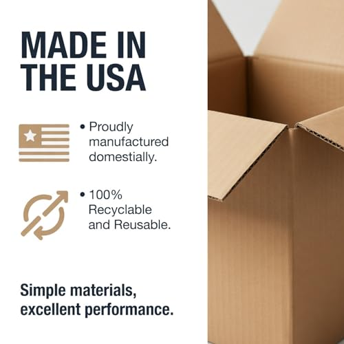 Flat Shipping Boxes 12"L x 9"W x 6"H (25-Pack) | Corrugated Cardboard Single-Wall Small Kraft Boxes for Moving, Packing and Storage - size: 12x9x6