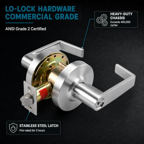 LO-Lock Classroom Function Commercial Lever Door Lock, ADA, Non-Handed - style: Classroom