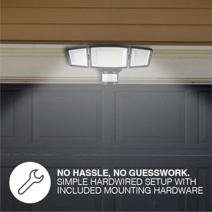 Sylvania 23W Security LED Light with Motion Sensor, Hardwired, 3500 LMS, Wet Rated, 5000K, Daylight - 1 Pack (66479) - color: Black, style: 23W Motion Sensor