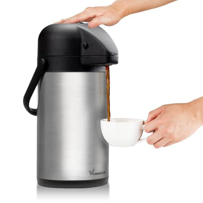 Coffee Carafe for Keeping Hot - 64oz/2L Airpot Coffee Dispenser with Pump