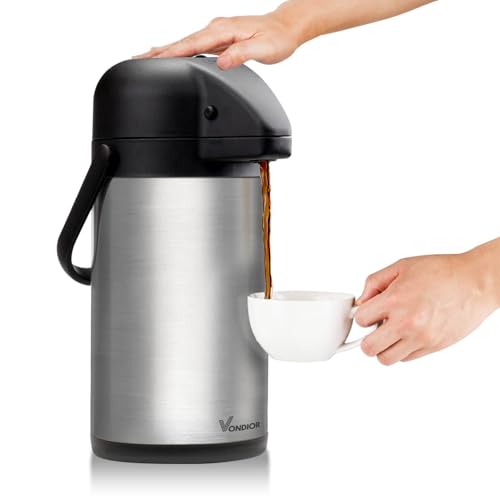 Coffee Carafe for Keeping Hot - 64oz/2L Airpot Coffee Dispenser with Pump
