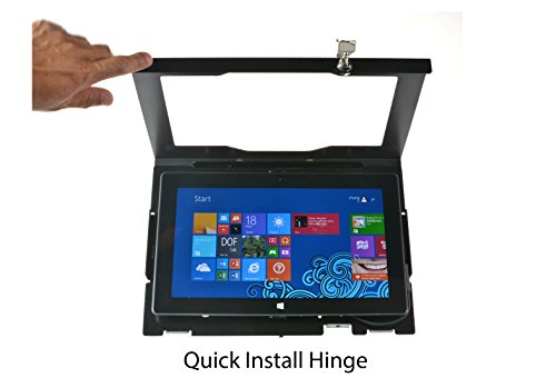 TABcare Locking Wall Mount Metal Enclosure for Acer Switch Alpha 12 - Kiosk, POS, Store, Show Display (Black) - color: Black