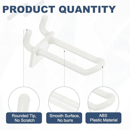 uxcell 20 Pcs Pegboard Hooks 2 Inch Durable Plastic Pegboard Display Hooks - size: 2 Inch