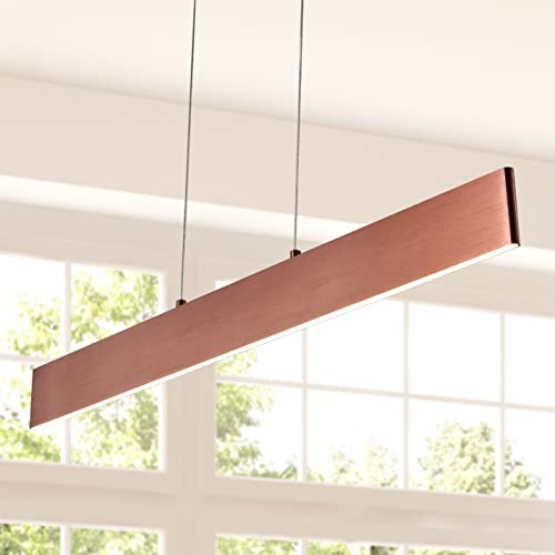 JONATHAN Y Draper 1-Light LED Linear Pendant 40", Anodized Bronze - color: Anodized Bronze, size: 40"
