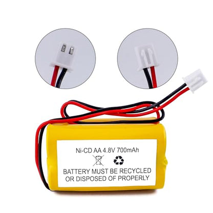 Fulpower 2-Pack 4.8V 700mAh Replacement Exit Sign Battery