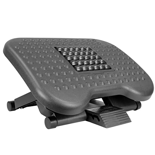 Mount-It! Foot Rest Under Desk with Massage Rollers & Foot Pedal Height