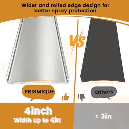 4" Extra-Wide Door Rain Drip Guard, 40" L Heavy Duty Aluminum Window Rain Diverter, Door Rain Deflector with Pre Drilled Holes and Expansion Screws (Silver, 2pcs) - color: Silver