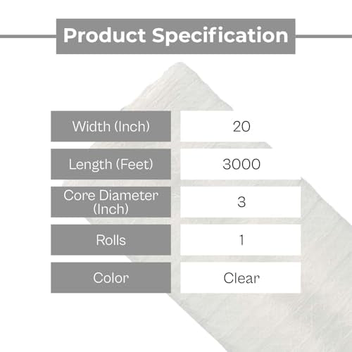 PSBM Pallet Netting Vented Stretch Film/Wrap 20 Inch x 3000 Ft Clear 1 Pack - size: 20 Inch x 3000 Feet, style: 1 Roll