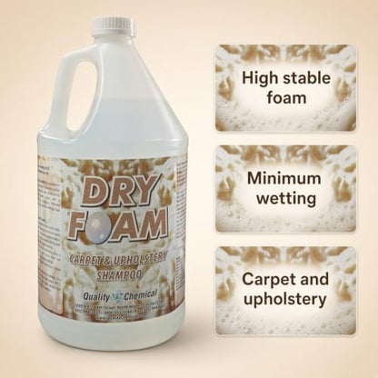 Quality Chemical Dry Foam - Premium Carpet Shampoo - Industrial Strength Dry & Wet Cleaner for Stains, Soil Removal, Leaves Fresh Scent Dry Carpet Shampoo (Pack of 1)