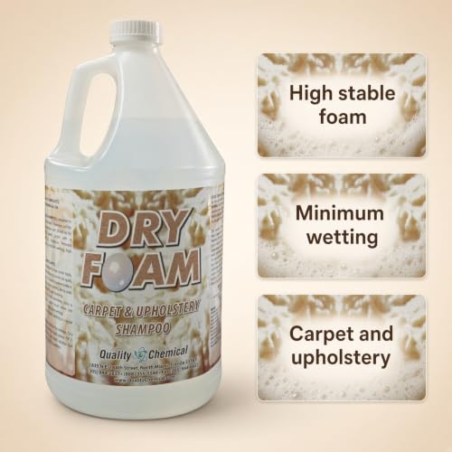Quality Chemical Dry Foam - Premium Carpet Shampoo - Industrial Strength Dry & Wet Cleaner for Stains, Soil Removal, Leaves Fresh Scent Dry Carpet Shampoo (Pack of 1)