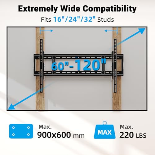 HOME VISION Heavy Duty Tilting TV Wall Mount for 60-120" TVs, VESA 900x600 - size: 60-120 Inch