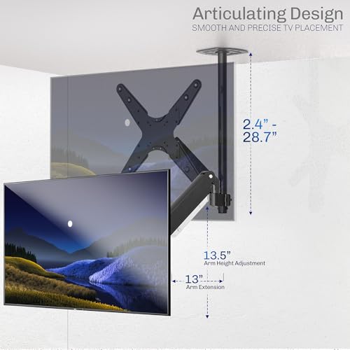 VIVO Black Ceiling TV Mount for 17-55 in Screens, MOUNT-VC02A