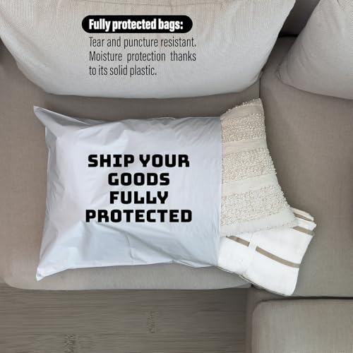 Poly Mailers 19x24 Inch - 100 Pack - Large Shipping Bags for Clothing & Packages, Strong Adhesive Sealing Mailing Envelopes for Small Business, White - size: 19x24" 100 Pack (White)