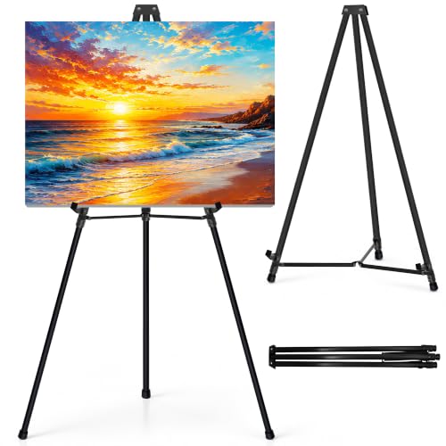 Aluminum Easel Stand for Sign, Telescoping Adjustable Easel, 63 Inch