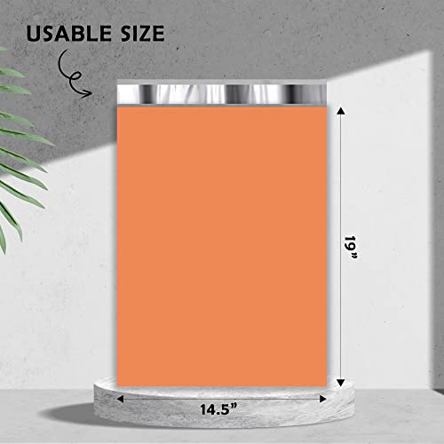 Yens Orange Poly Mailers 14.5x19 100 Pack Self-Seal Shipping Envelopes M7 - color: Orange, size: 14.5x19