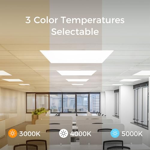 4 Pack 2x4 LED Flat Panel Light Drop Ceiling, 0-10V Dimmable - size: 2x4 FT- 4 Pack