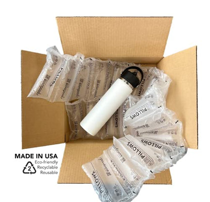 AirPillows™ 150 Count Premium Prefilled Air Pillow Bubbles for Package Shipping | 3 Cu Ft, 22 Gal, 4x8-In Ea | like Packing Peanuts Foam Paper | Strong Nylon Void Fill Cushion Protection by Covogoods