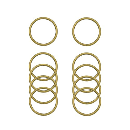 40pcs 4 Sizes O Rings Welded Strong Metal Heavy Duty Round Ring for Pet Collars Buckle Belts Strap Webbing Sewing - color: 5/4"(32mm) Bronze 10pcs