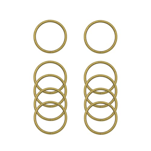 40pcs 4 Sizes O Rings Welded Strong Metal Heavy Duty Round Ring for Pet Collars Buckle Belts Strap Webbing Sewing - color: 5/4"(32mm) Bronze 10pcs