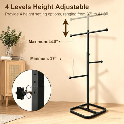 DALEMHOME Adjustable Bag Rack Stand, 37"-44.8" Heavy Duty Metal Display