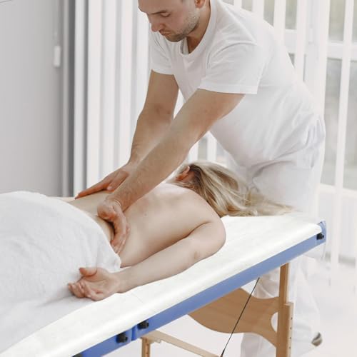 100PCS Disposable Bed Sheets, Disposable Massage Table Sheets, Disposable Bed Covers for SPA Lash Wax Tattoo Salon, Non Woven Fabric, 71" x 31" White - color: White