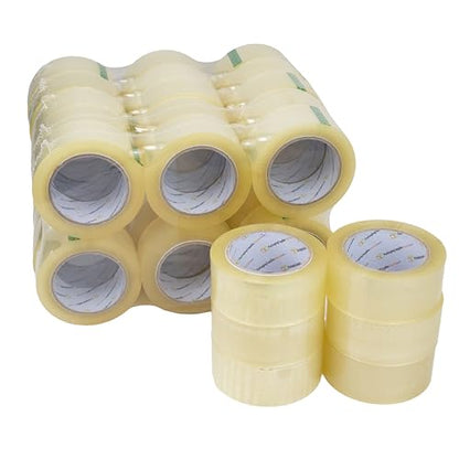 PSBM Clear Packing Tape, 36 Rolls, 1.6 Mil Thick, 1.88 Inch Wide, 110 Yards Per Roll, Total 3960 Yards, Heavy Duty Tape for Packaging, Shipping, Moving & Sealing - color: Clear, size: 1.88" Standard Duty